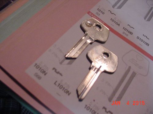 LOCKSMITH NOS Key Blanks lot of 5 Ilco 1010N 5 pin for Sargent locks vintage