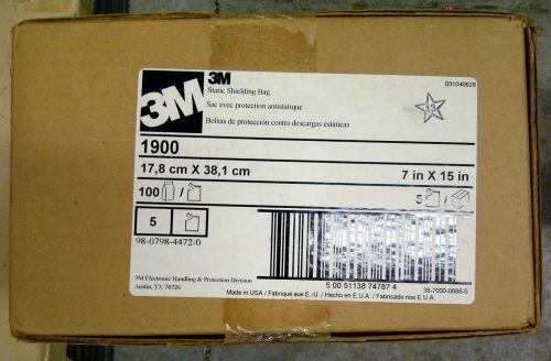 3m static shielding bags, 1900 metal-in, 7 x 15&#034;, 1 case, 500 bags for sale