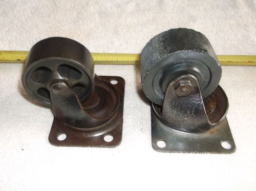 Vintage Collectible Industrial Caster Wheels One Colson &amp; Fairbanks