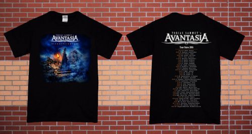 Tobias Sammet&#039;s AVANTASIA GHOSTLIGHTS Date Black T Shirts Tee Size S - 5XL