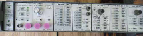 Tektronix 1410 NTSC sync and test signal  Generator w  Six (6)  Modules