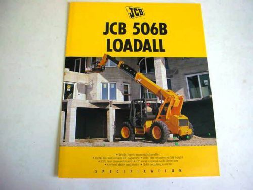 JCB 506B Loadall Forklift 6 Pages,1995 Brochure                                #