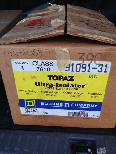 NEW in Box Square D TOPAZ Ultra-Isolator 91091-31 Noise Suppressor Class 7610