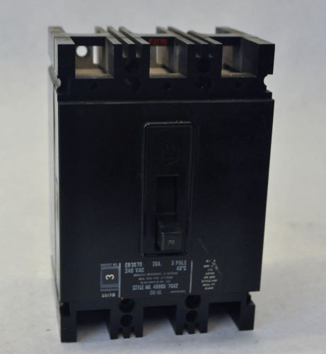 Westinghouse EB3070 Circuit Breaker 70A 240VAC 3 Pole