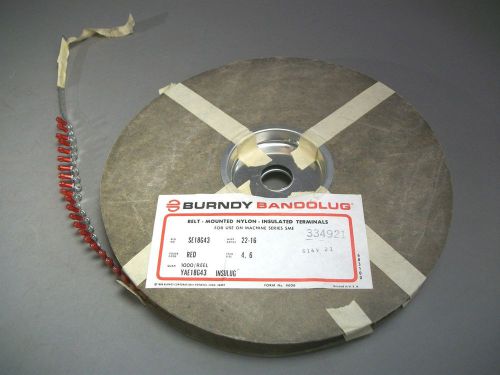 Burndy yae18g43 workable reel insulug insulated terminal - new - lot of 900+ pcs for sale