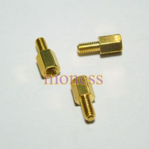 100pcs New 6mm/6mm M3 Brass Copper standoff PCB board spacing screw 6mm Height