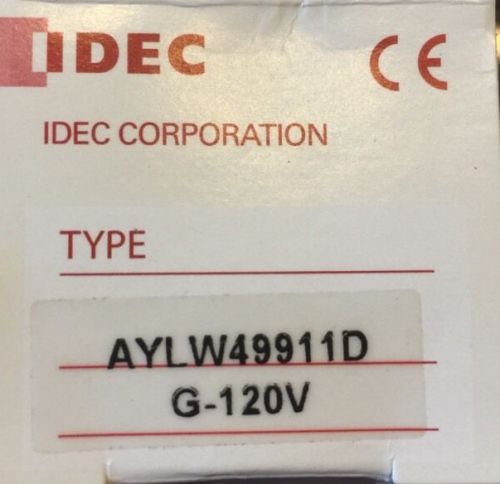 IDEC, AYLW49911D, G-120V Green New In Box