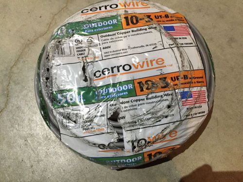 50&#039; Outdoor 10-3 UFB Wire W/ Ground Made In USA
