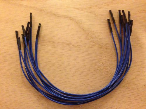 Jumper Wire Hookup Wire 10 pk Blue Female - Female 24 AWG Length 8.5 inch