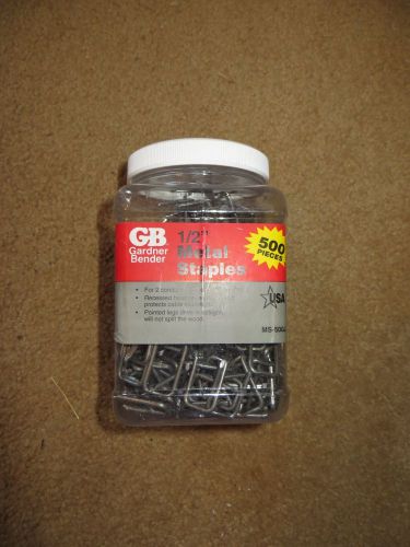 Gb-gardner bender 1/2x1-1/8 metal staple 500/jar ms-500j for sale