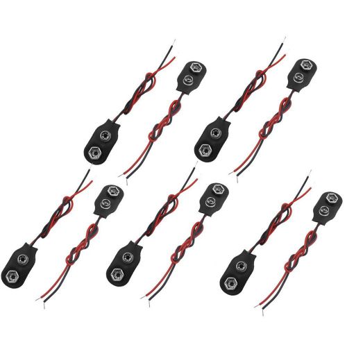 Wired 9v battery clip connector (5pcs) w8 for sale
