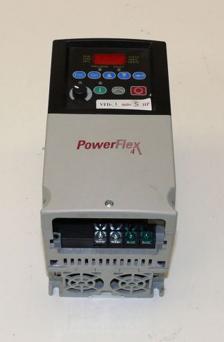 Allen Bradley PowerFlex 4 AC Drive 5HP 480V Cat No. 22A-D8P7N104 Good Shape