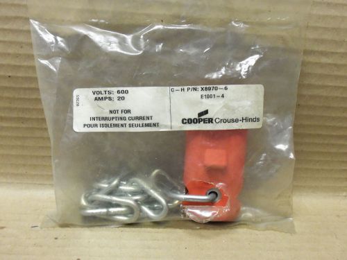 NEW CROUSE HINDS DISCONNECT SWITCH, X8970-6, 600V, 20 AMP
