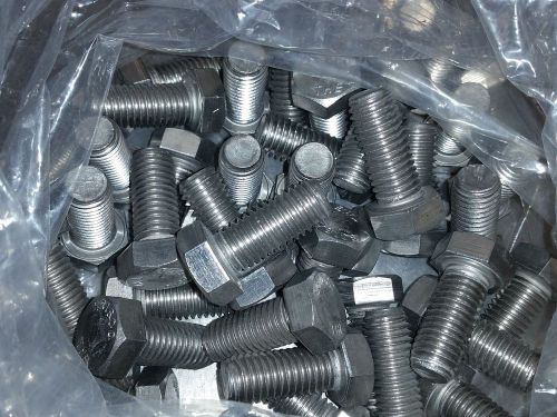 Lot of (50) 5/8&#034; - 11 x 1.75&#034; hex cap screw bolt s/s 316 full thread for sale
