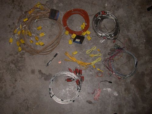 Lot Used Thermocouple Extension Wires, connectors, cables