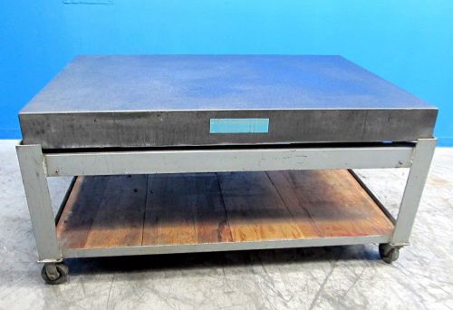 Standridge 72&#034; x 48&#034; x 6.5&#034; granite surface plate w/ rolling stand for sale