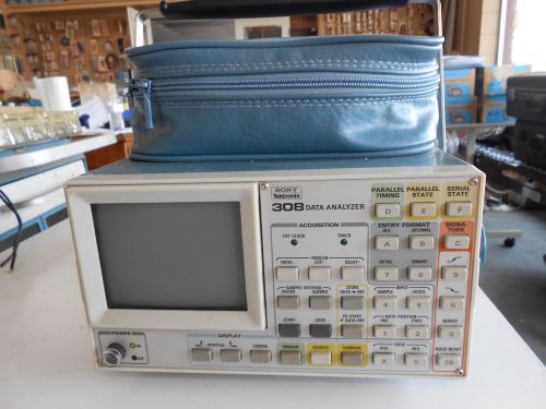 SONY TEKTRONIX 308 DATA ANYLIZER WITH 3 DATA PROBES, MANUAL &amp; VARIOUS CONNECTORS