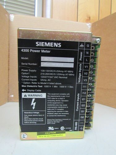 Siemens 4300 power meter power supply dc-120 dc120 108-132vac/0.25a 0.25 amp a for sale