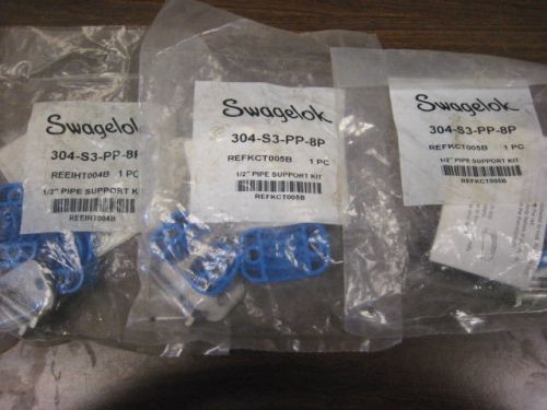 3X SWAGELOK 304-S3-PP-8P 1/2&#034; PIPE SUPPORT KIT NEW FREE SHIPPING
