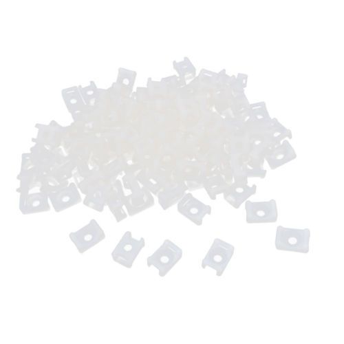 White plastic 9mm wire buddle cable tie mount saddle 500pcs for sale
