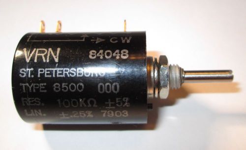 Vrn type 8500  100k ohm 10-turn 2w ww potentiometer nos for sale