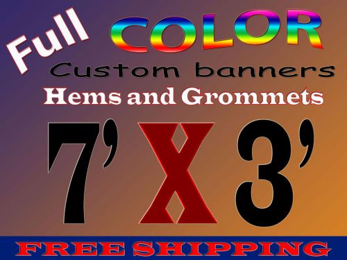 Custom vinyl outdoor indoor 7&#039;x3&#039; personalized vinyl banner sign for business for sale