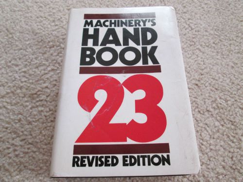 1988 Machinery&#039;s Handbook Toolbox Edition, 23rd Ed, free shipping in USA HC/DJ
