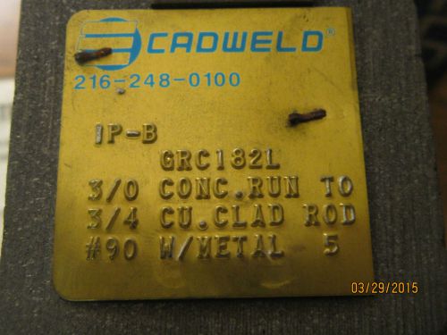 Erico Cadweld Mold Welding System GRC182L Mold