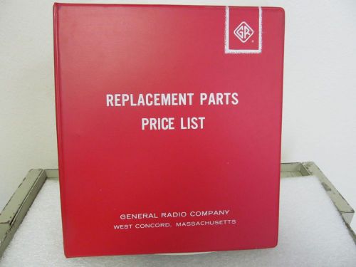 General Radio Replacement Parts Price List Catalog....1969