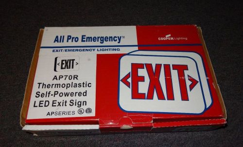 New AP70R Cooper L.E.D.  LIGHTED Sign Self-Powered Commercial Battery Backup