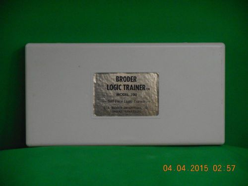 VINTAGE 1977 BRODER SELF PACE LOGIC TRAINER MODEL 100 ELECTRONIC TEST EQUIPMKENT