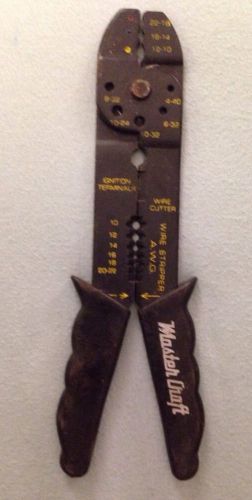 Master craft 8&#034; 10-22 awg wire cutter/stripper vintage for sale