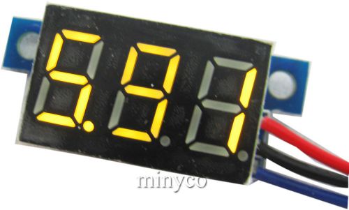 3 bits 0.36&#034; 3-wire dc0-9.99v yellow led digital voltmeter voltage display head for sale