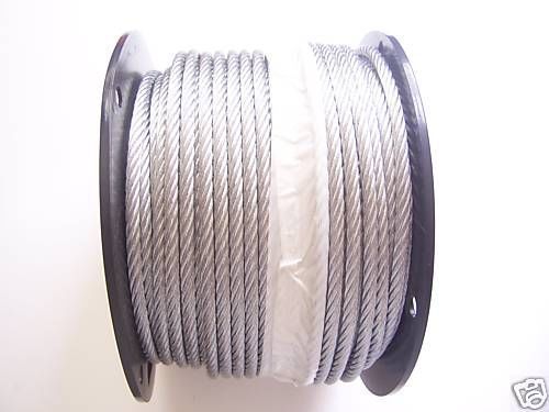 1/4&#034;  7 x 19 Galvanized Aircraft Cable /  Wire Rope 250 foot real