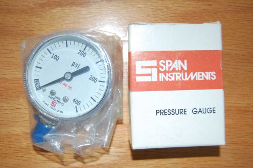 Span instruments 0-400 psi ( 1/4&#034; npt ) pressure guage for sale