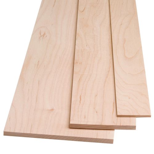1/4&#034; x 7-8&#034; x 48 thin maple craft laser wood lumber board for sale