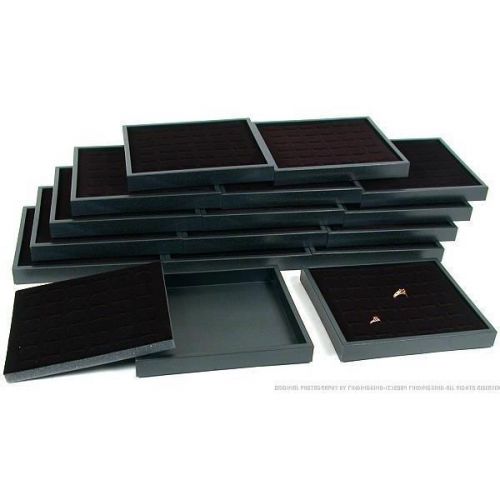 12 36 slot black ring display &amp; travel trays for sale