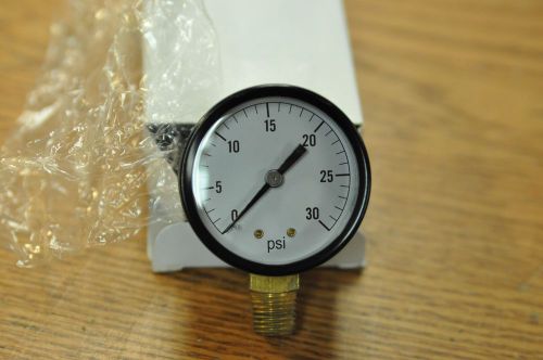 80002 AIR PRESSURE GAUGE 2&#034; Dial Bottom Mount 0-30 PSI 1/4&#034; NPT FAST SHIP!