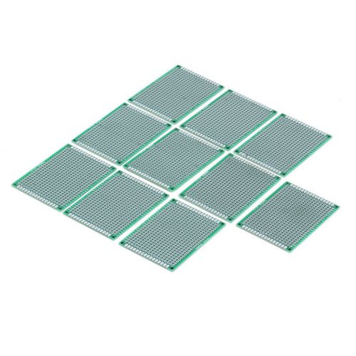 10PCS Double Side Prototype PCB Tinned Universal Breadboard 5x7 cm 50mmx70mm GU