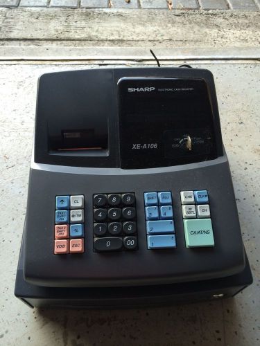 Sharp Electronic Cash Register With Cash Drawer / Led Display