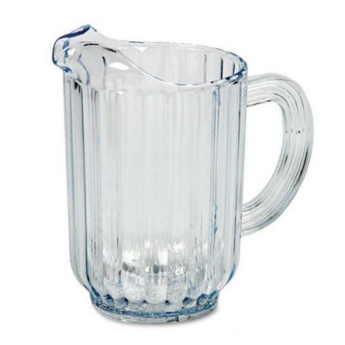 Lot of 6 Clear Water Pitchers 60 Oz. Rubbermaid Bouncer 9F48, Continental Silite