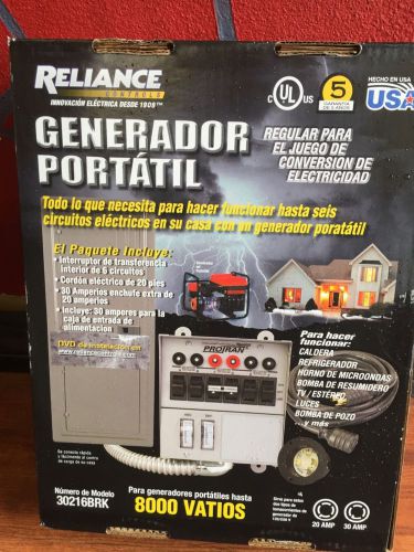 BRAND NEW Reliance 6 Circuit Transfer Switch Kit with Power Cord