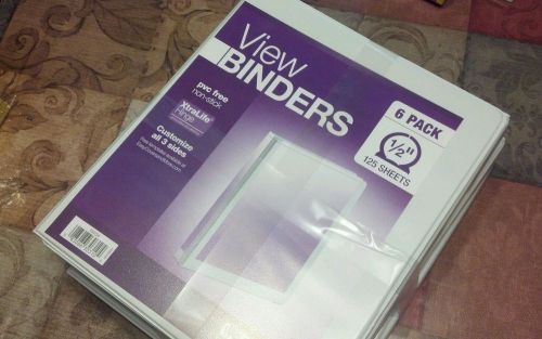 6 pack view binder 225 compacity each binder 1/2&#034; free shipping