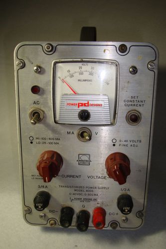 Power Design Transistorized Power Supply Model 4005
