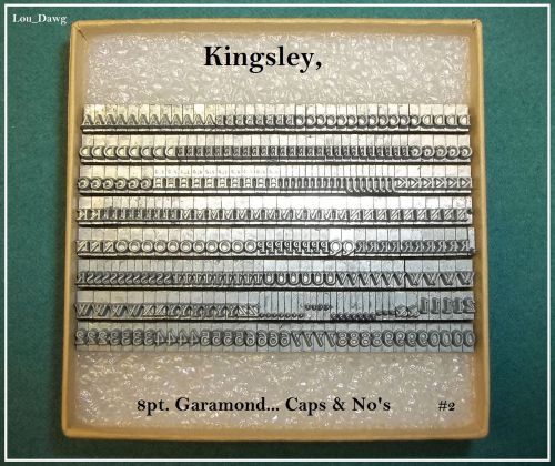 Kingsley Machine Type ( 8pt. Garamond , Caps &amp; No&#039;s ) Hot Foil Stamping Machine