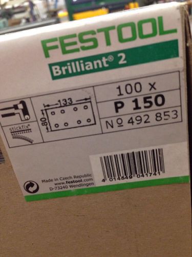Festool 492853 Brilliant 2 Abrasive Sheet 100 Pack P 150