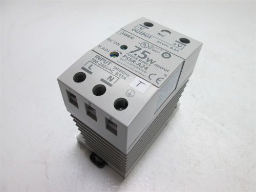 Idec PS5R-A24 Power Supply, In: 100-240VAC 50/60Hz 0.17A, Out: 24VDC 0.3A 7.5W