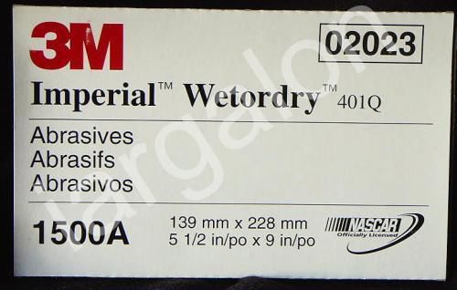 3m imperial wetordry 401q 1500 sandpaper  5-1/2&#034; x 9&#034; 02023 (1 sheet) new for sale