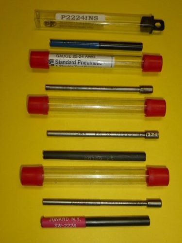 LOT of 22-24 Gauge WIRE WRAPPING TOOL BITS &amp; INSULATED SLEEVES / JONARD, OK, SP
