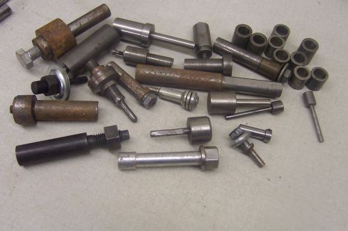 Large assortment of shop made small arbors for milling,grinding,slitting etc